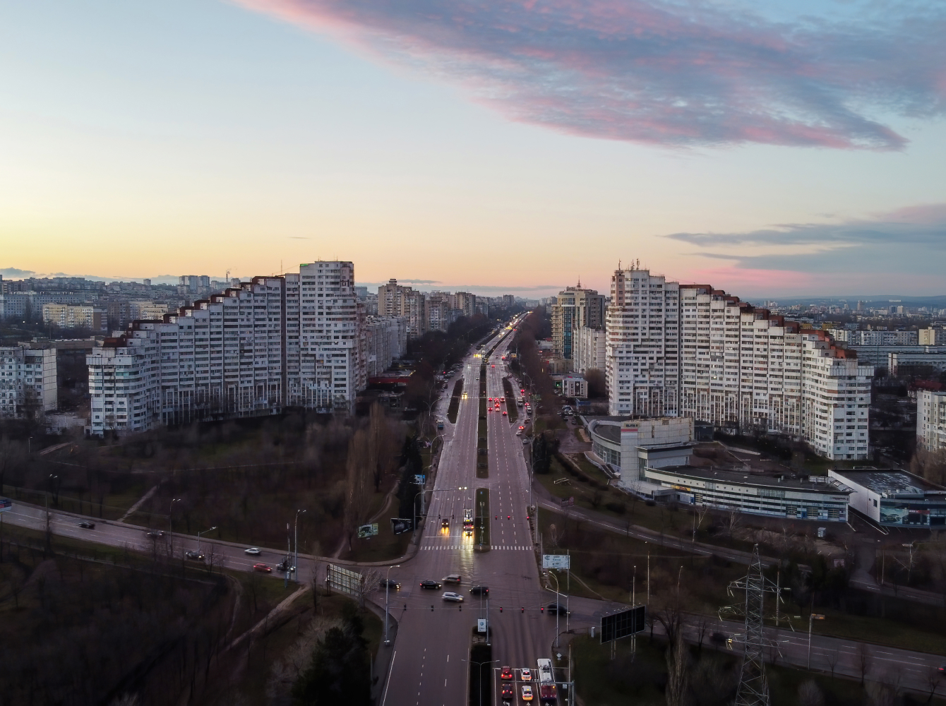 City Gates towers on Dacia Boulevard